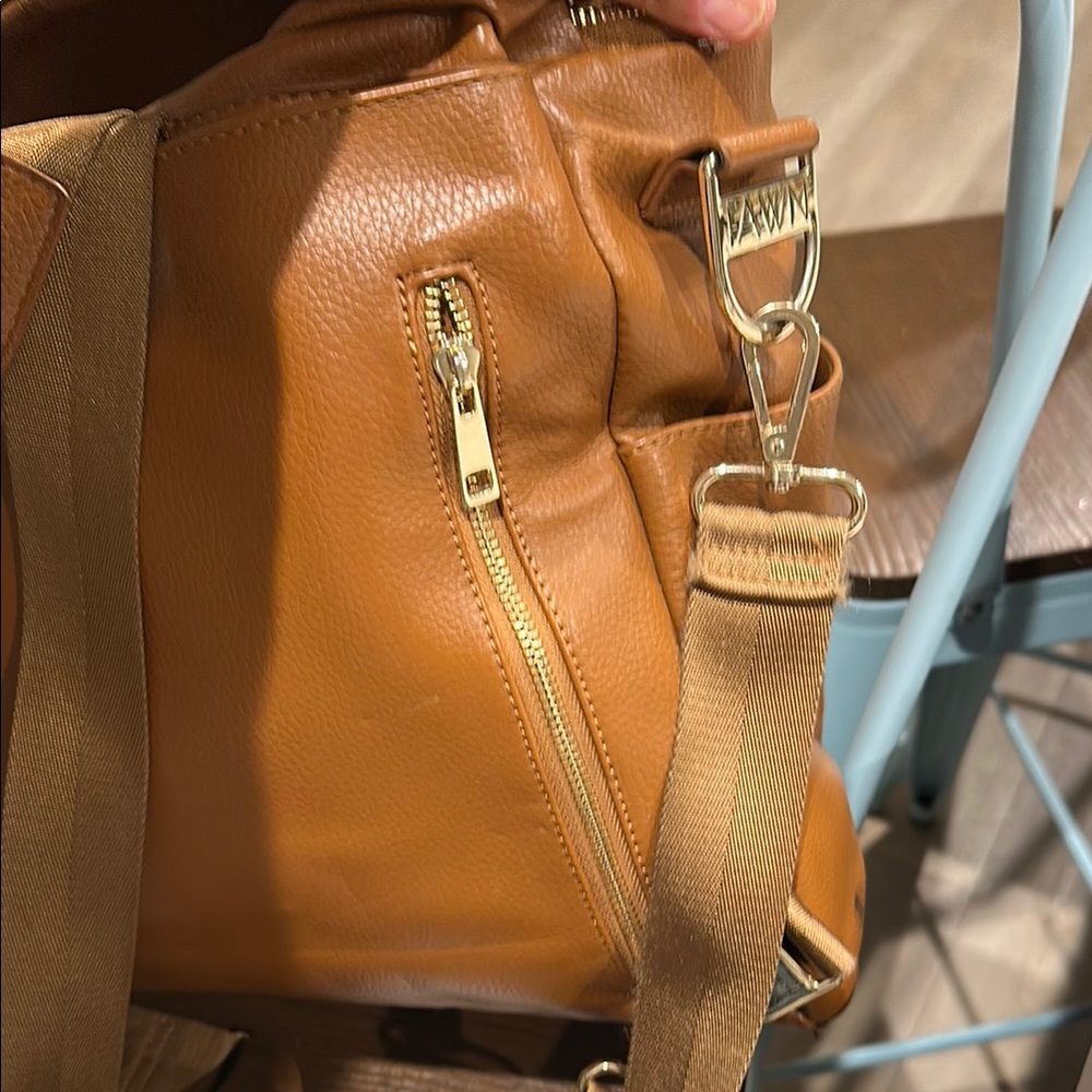 Fawn Design Tan Faux Leather Diaper Bag - Picture 7 of 8